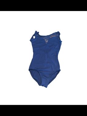 EUC Baltogs Womens Small Blue Lace Open Back Leotard